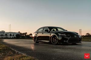 2019 Lexus GS F Gloss Black on Vossen Wheels (HF-3)
